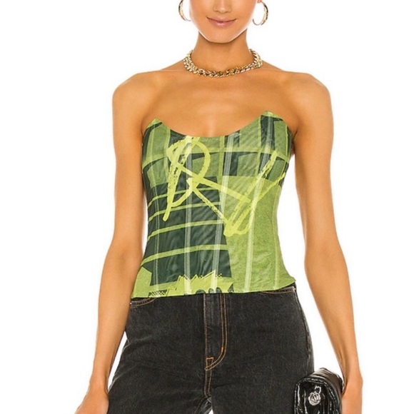 Miaou Tops - Miaou leia corset in stone green